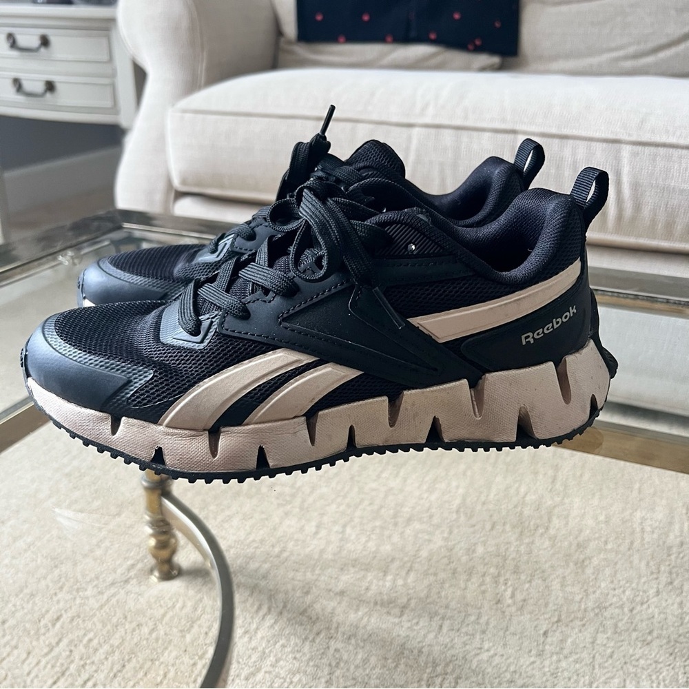Reebok Black and Cream Athletic Shoes